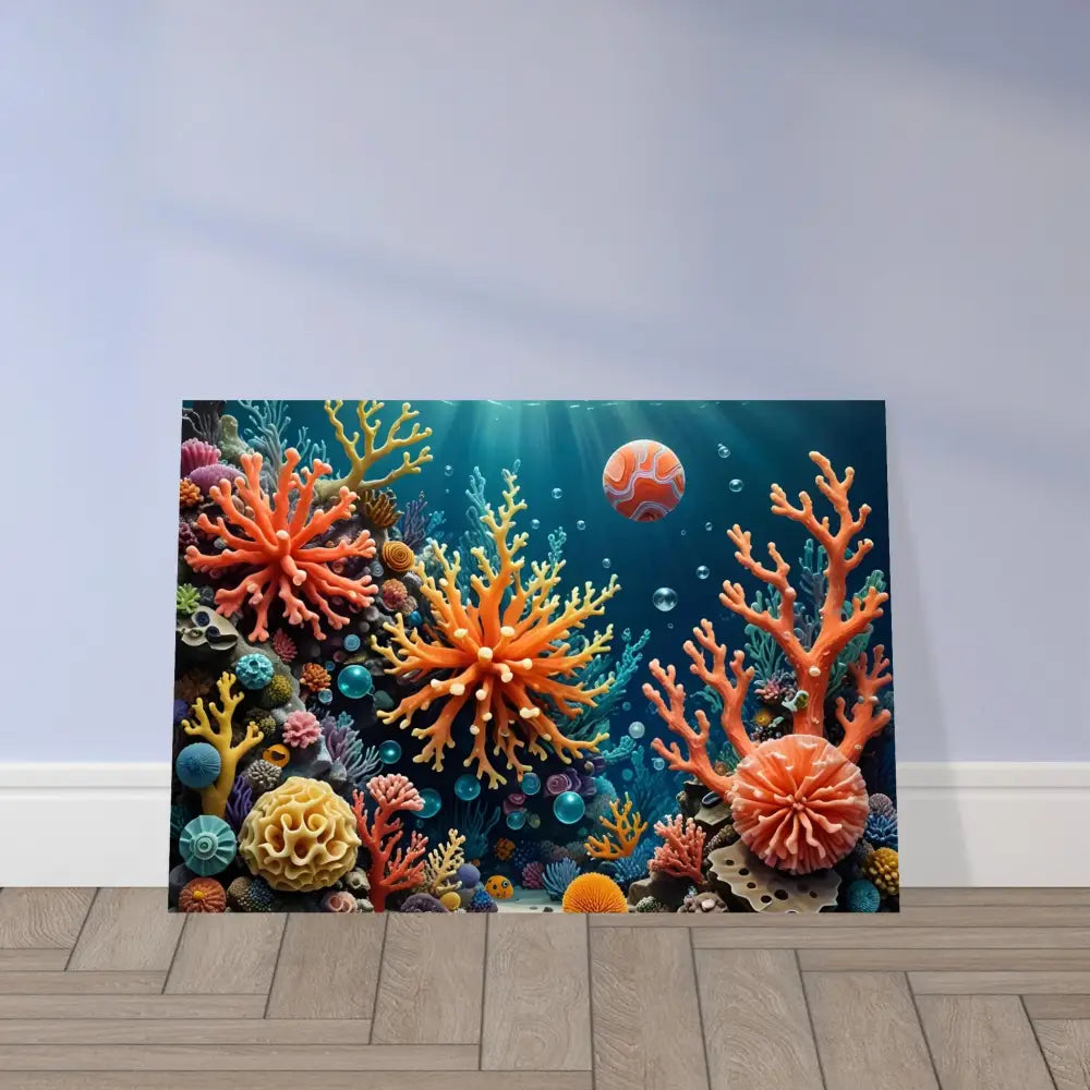 Vibrant Coral Reef Canvas Print Aluminum Print Coral Reverie Undersea Dreamscape