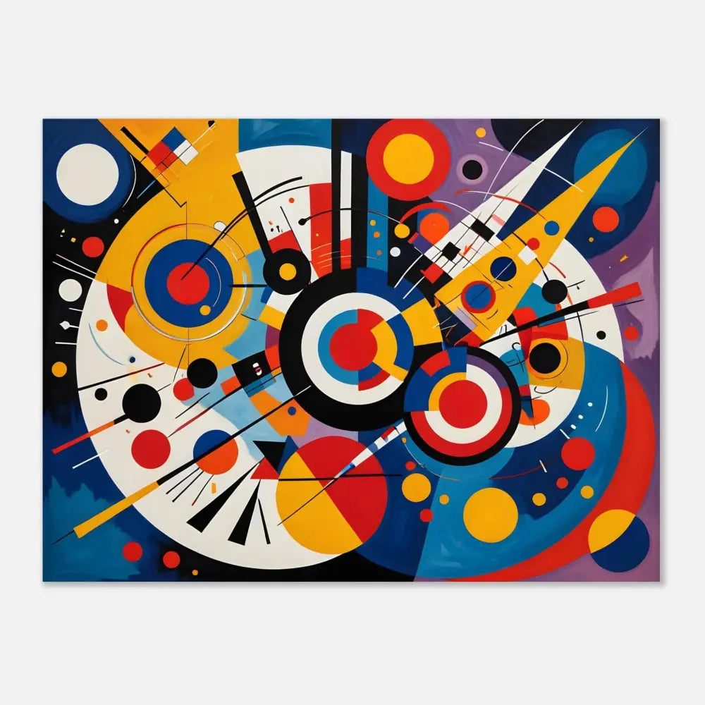 Abstract geometric painting with vibrant colors on Aluminum Print – Dynamic Balance PixiOnyx