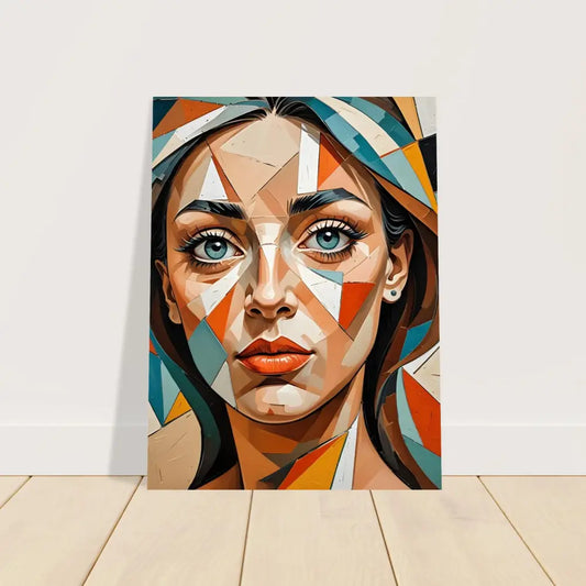 Geometric portrait art on Aluminum Print Prismatic Portrait PixiOnyx Dreamscape Metal