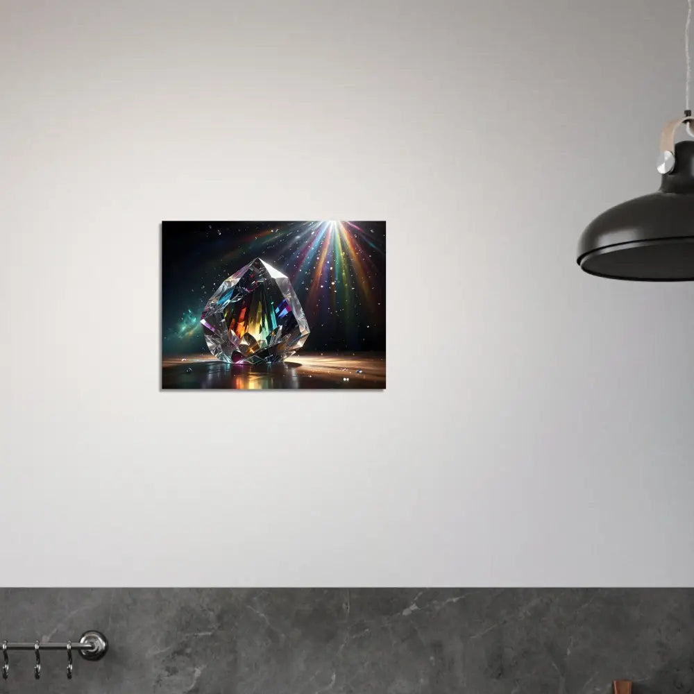 Prismatic crystal artwork aluminum print titled Prismatic Splendor by PixiOnyx Crystal Alloy