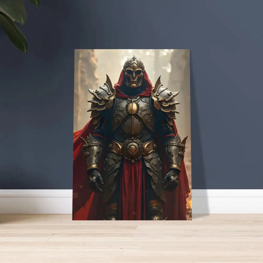 Framed fantasy knight artwork from Armoured Warrior Poster Steel Oath PixiOnyx Fine Art Print