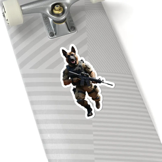 Dog soldier sticker from Battlehound Vanguard Kiss-Cut Sticker Tactical Military Dog Art