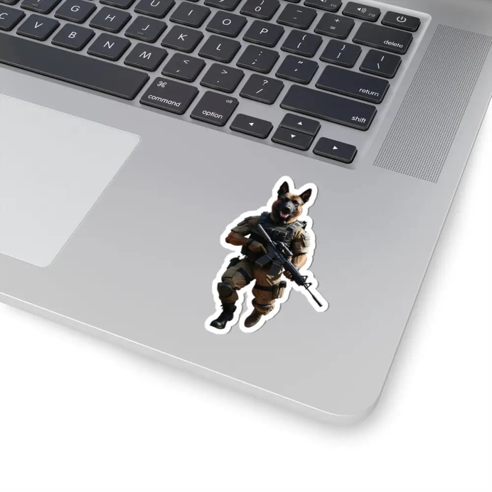 Dog soldier sticker from Battlehound Vanguard Kiss-Cut Sticker Tactical Military Dog Art