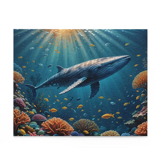 Whale-themed jigsaw puzzle featuring Blue Whale in Ocean Depths by PixiOnyx Dreamscape