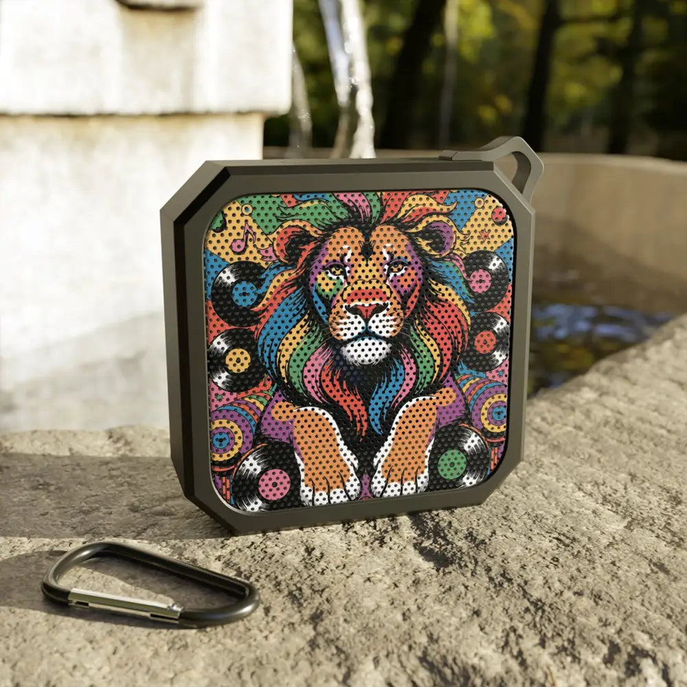 Bluetooth Speaker – Groove King with colorful lion design built in PixiOnyx Boho Audio Totem