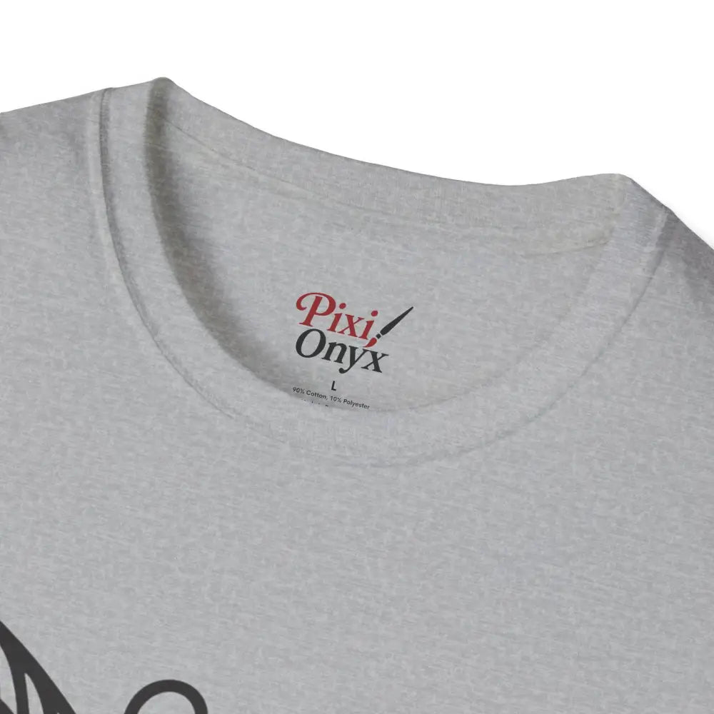 Light gray heathered crewneck t-shirt with butterfly graphic in lightweight fabric for spring fashion