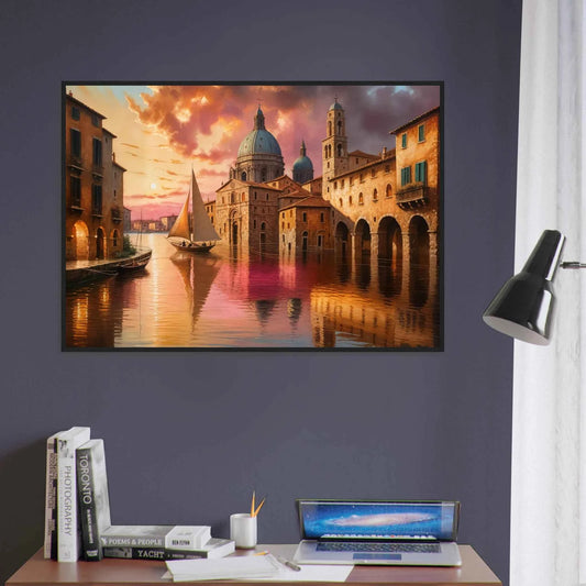 Framed Poster – Venetian Reverie | PixiOnyx Timeless Escape Series