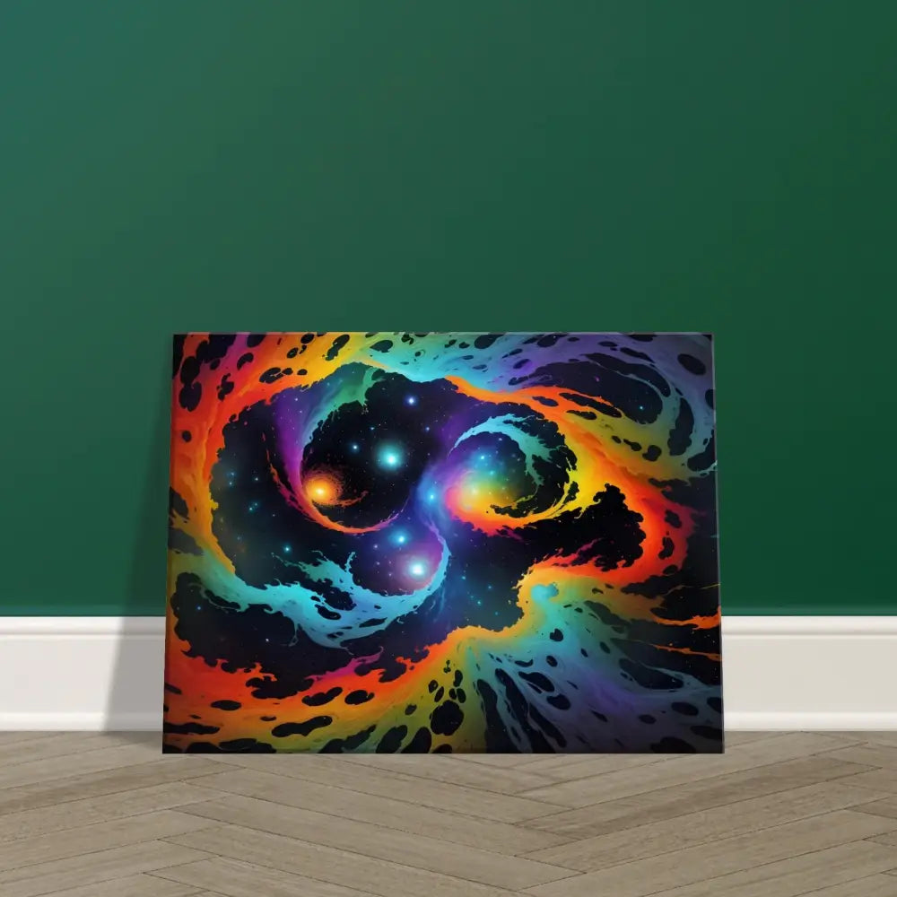 Colorful nebula artwork on Canvas Cosmic Tides PixiOnyx Abstract Dreamscape