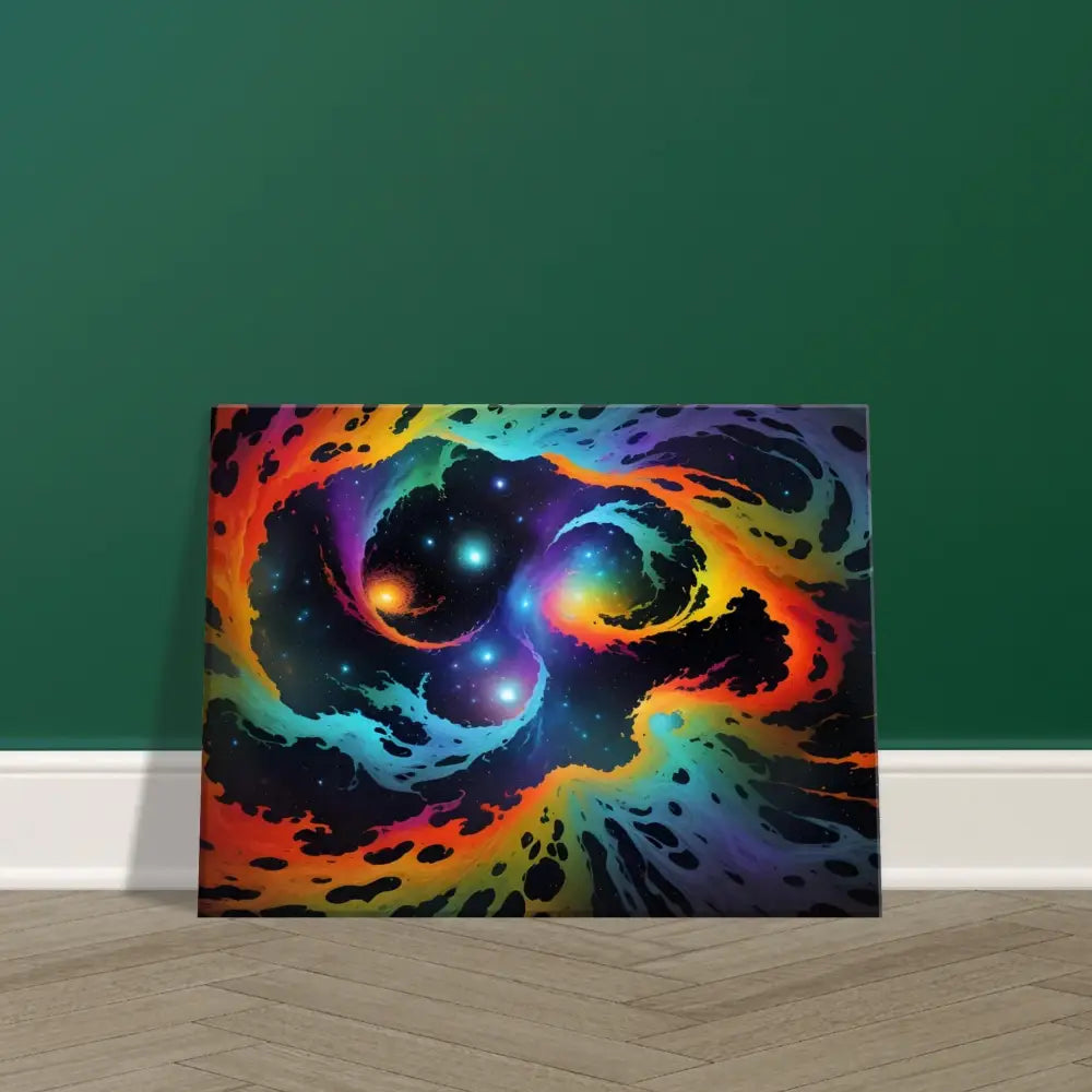 Colorful nebula artwork on Canvas Cosmic Tides PixiOnyx Abstract Dreamscape