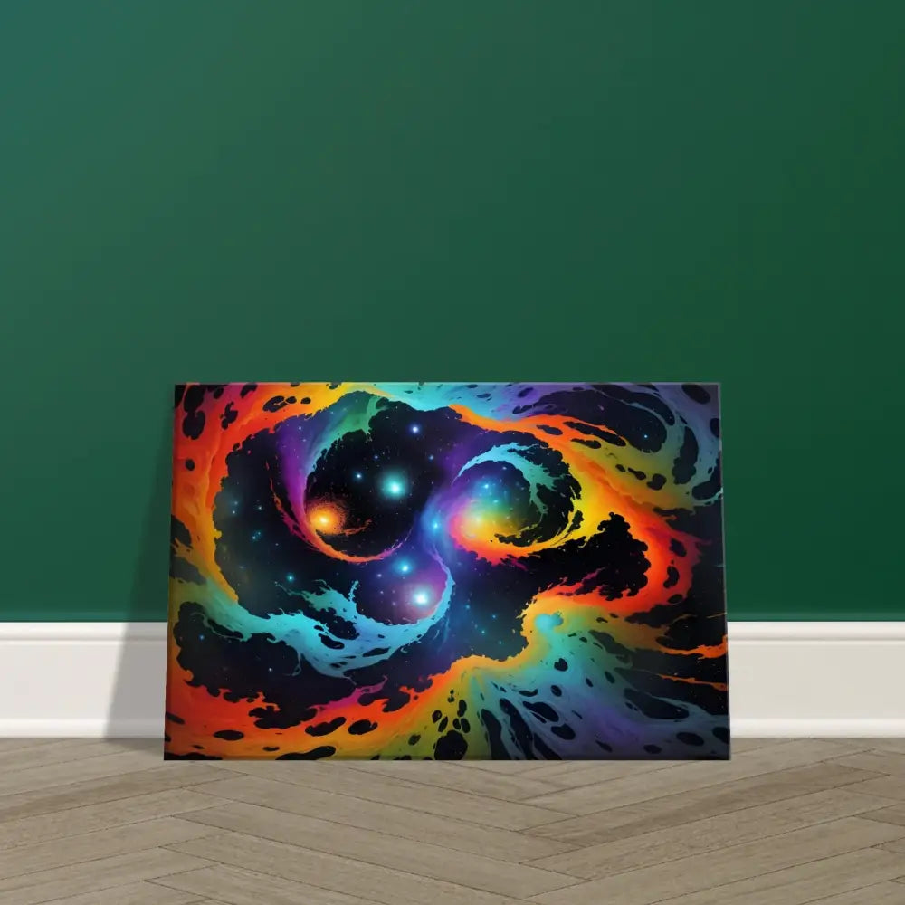 Colorful nebula artwork on Canvas Cosmic Tides PixiOnyx Abstract Dreamscape