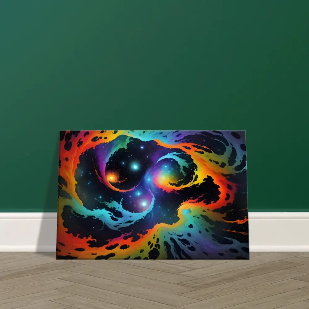 Colorful nebula artwork on Canvas – Cosmic Tides PixiOnyx Abstract Dreamscape