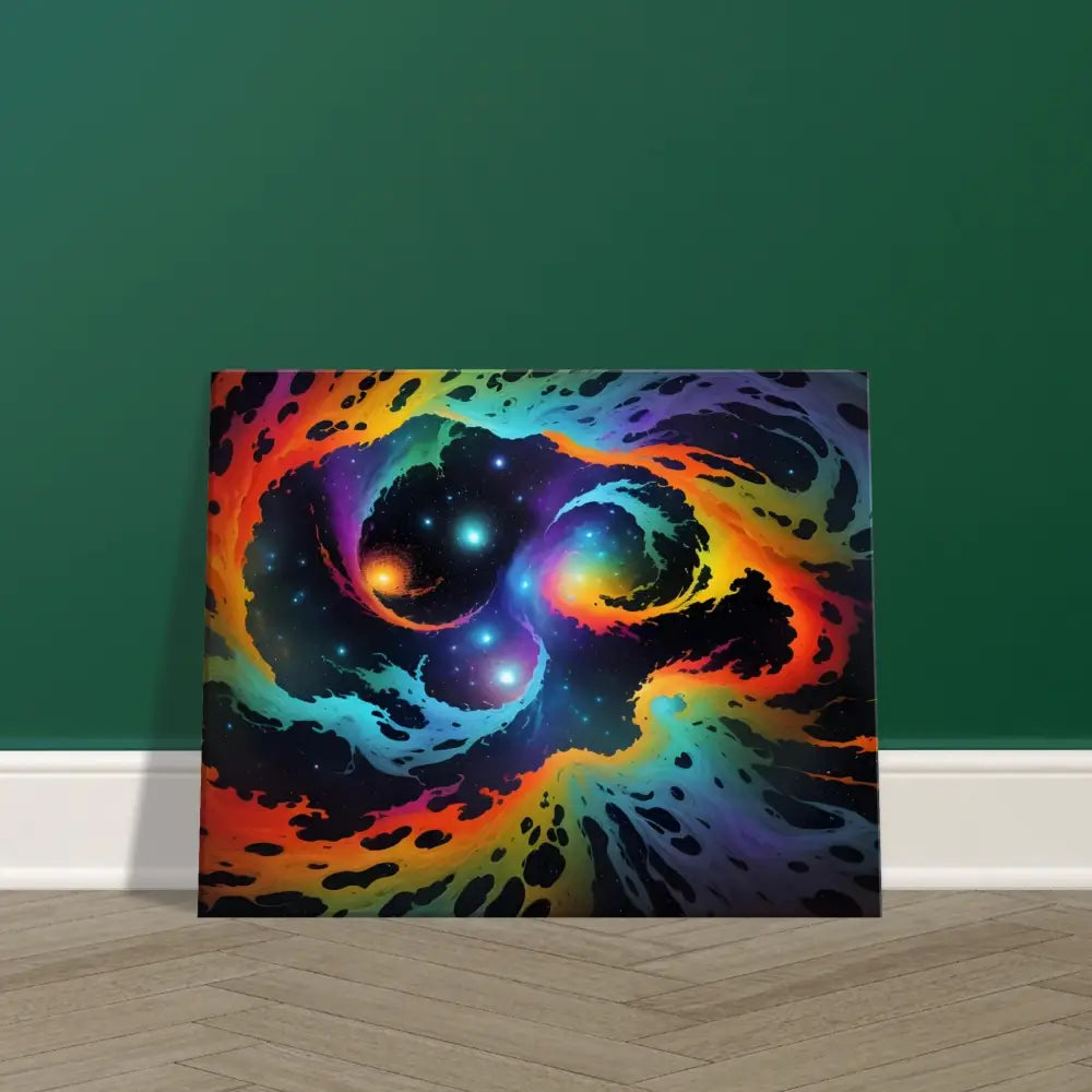 Colorful nebula artwork displayed on Canvas Cosmic Tides PixiOnyx Abstract Dreamscape