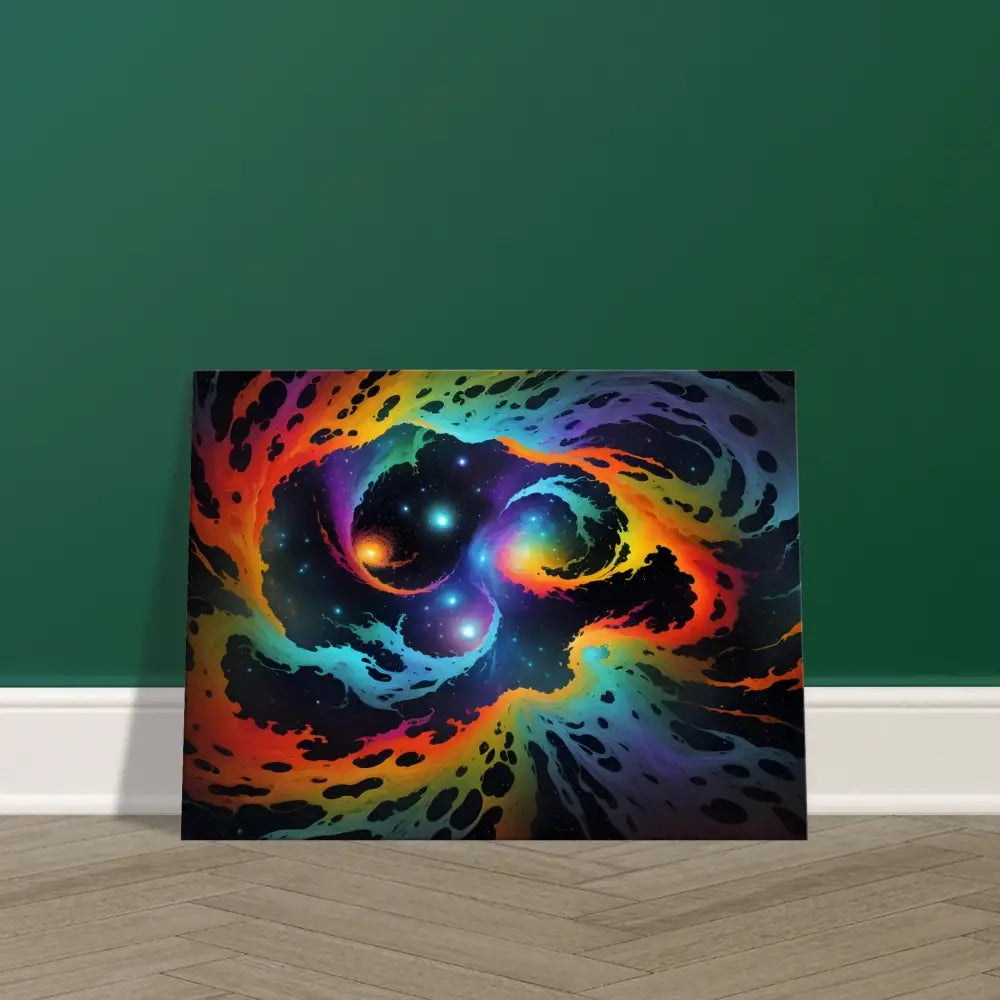 Colorful cosmic nebula artwork on Canvas Cosmic Tides PixiOnyx Abstract Dreamscape