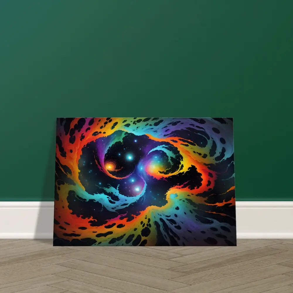 Colorful nebula artwork displayed on Canvas Cosmic Tides PixiOnyx Abstract Dreamscape