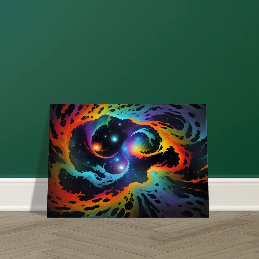Colorful nebula canvas art from Cosmic Tides PixiOnyx Abstract Dreamscape product