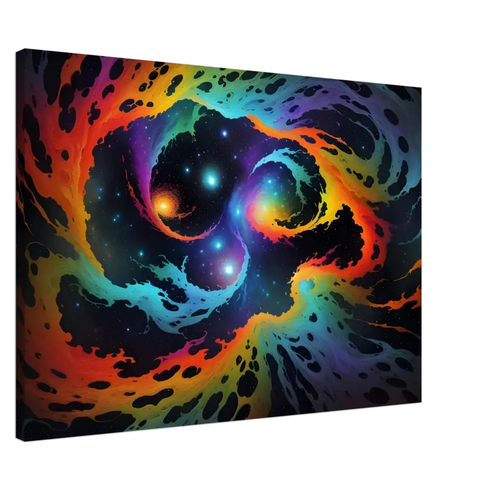 Colorful swirling nebula from Canvas – Cosmic Tides PixiOnyx Abstract Dreamscape artwork