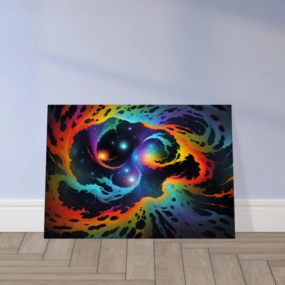 Colorful nebula artwork on Canvas Cosmic Tides PixiOnyx Abstract Dreamscape