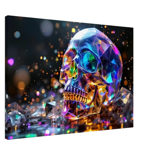 Prismatic crystal skull displayed in Canvas Crystal Skull Prism by PixiOnyx Surreal Spectrum