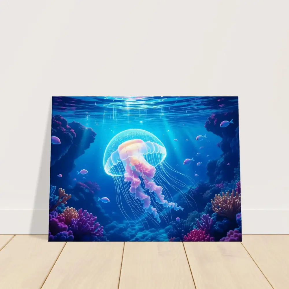 Underwater jellyfish canvas print from PixiOnyx Ocean Reverie collection