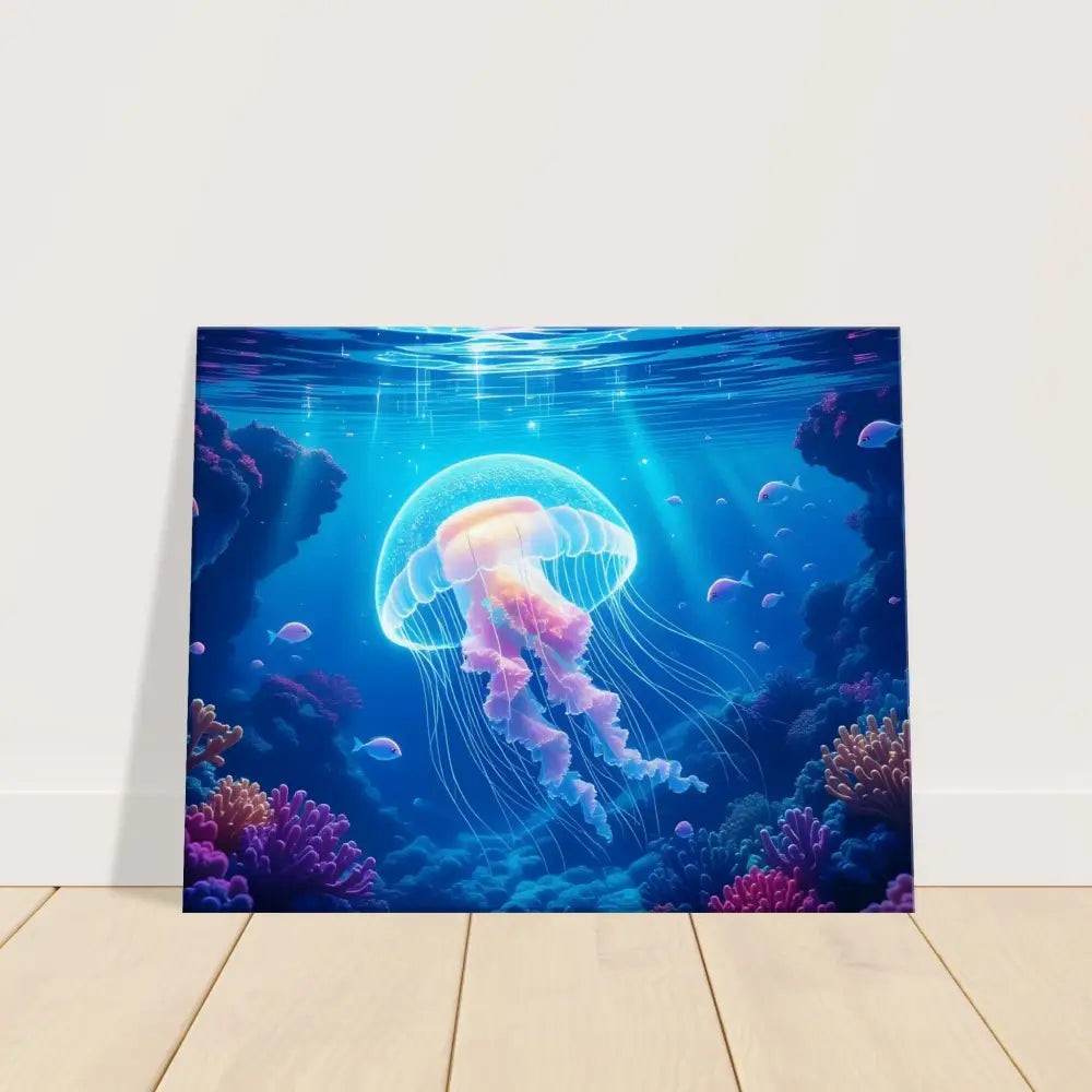 Jellyfish underwater canvas art on PixiOnyx Ocean Reverie Wall Decor