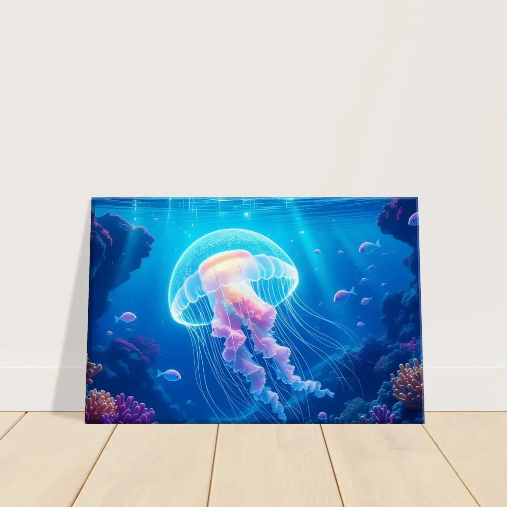 Jellyfish underwater canvas print from PixiOnyx Ocean Reverie series