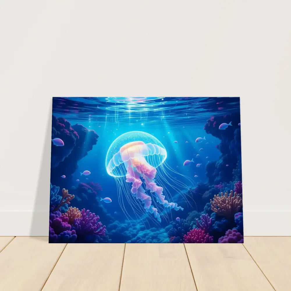 Underwater jellyfish canvas print from PixiOnyx Ocean Reverie collection