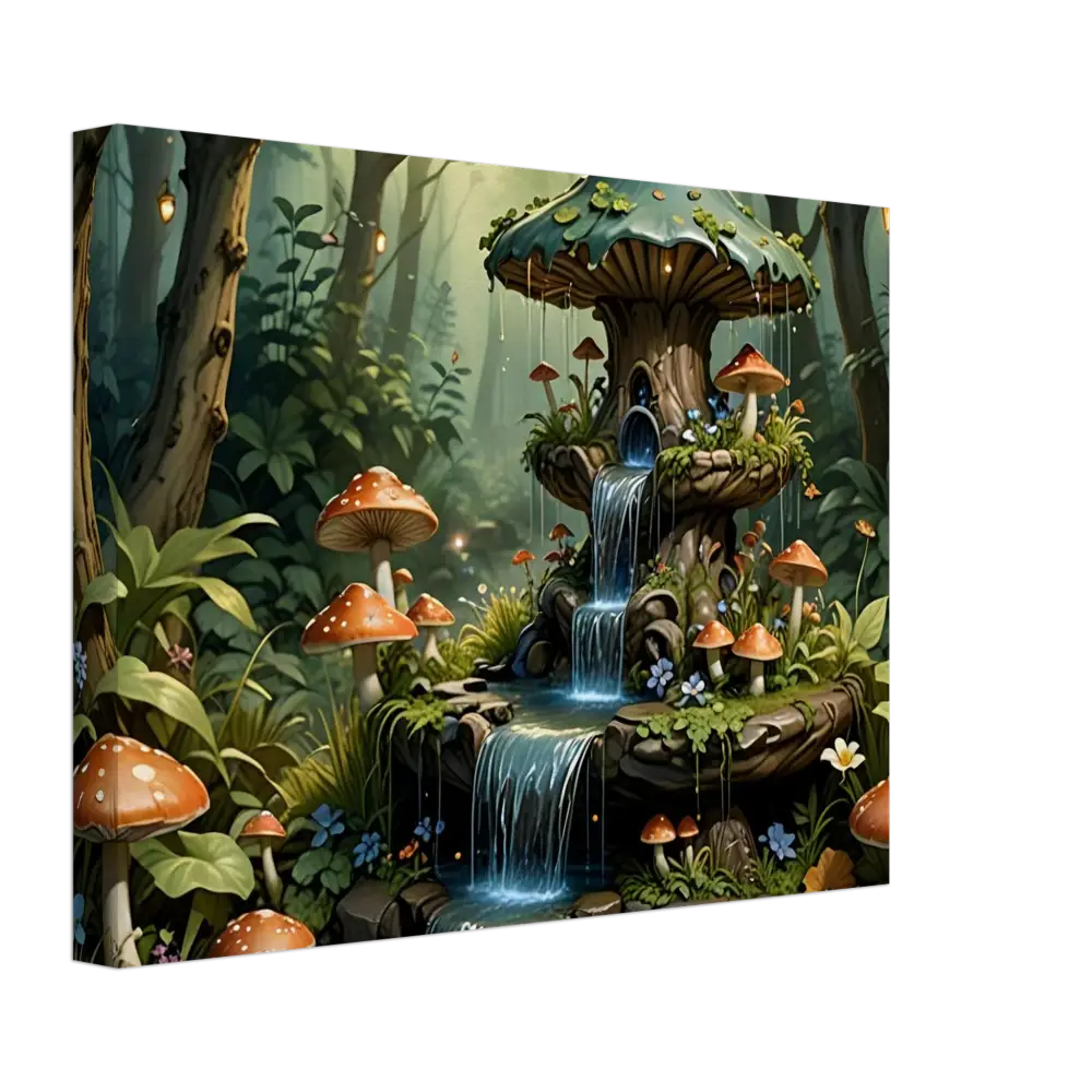 Enchanting Mushroom Fountain from Canvas Mushroom Cascade Shrine by PixiOnyx Fantasy Nature Display
