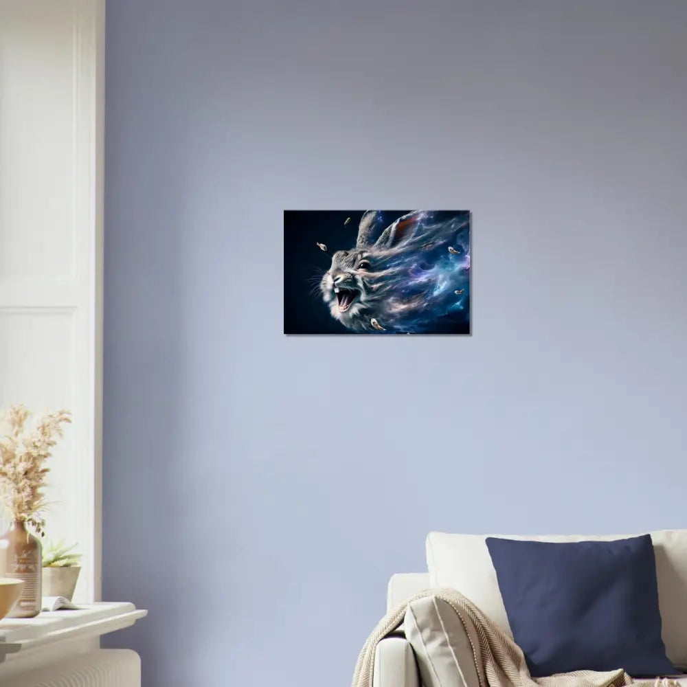 Rabbit galaxy art print Canvas Nebula Howl Psycho Cottontail Quartet PixiOnyx Deep Space Texture Series