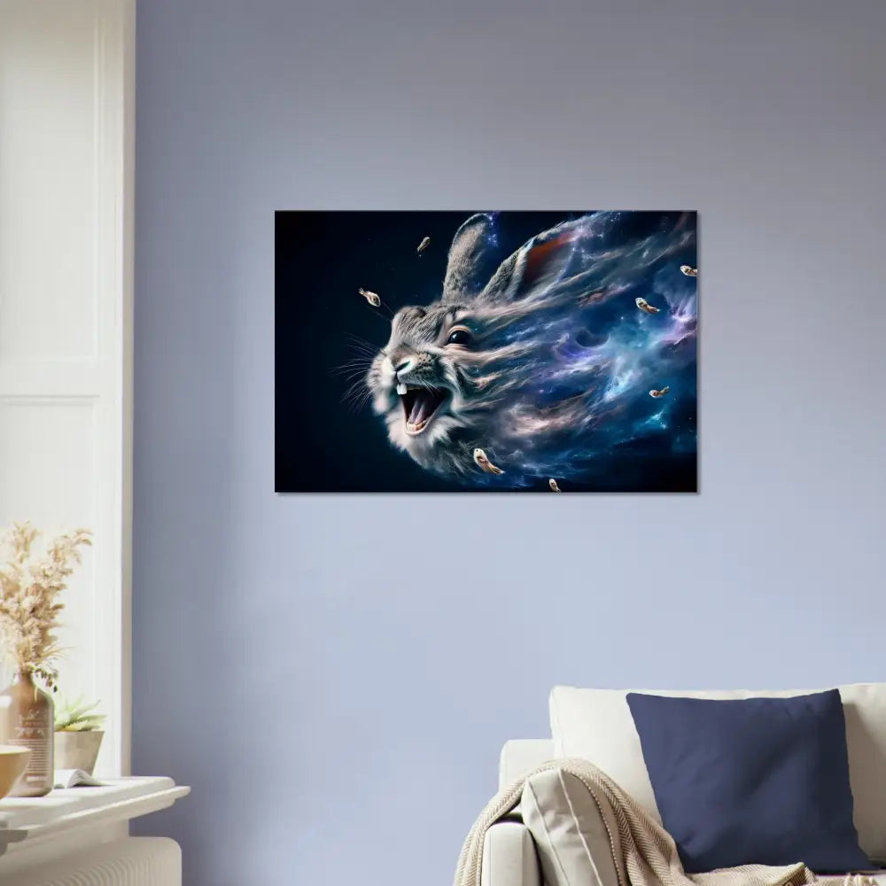 Rabbit nebula wall art Canvas Nebula Howl Psycho Cottontail Quartet PixiOnyx Deep Space