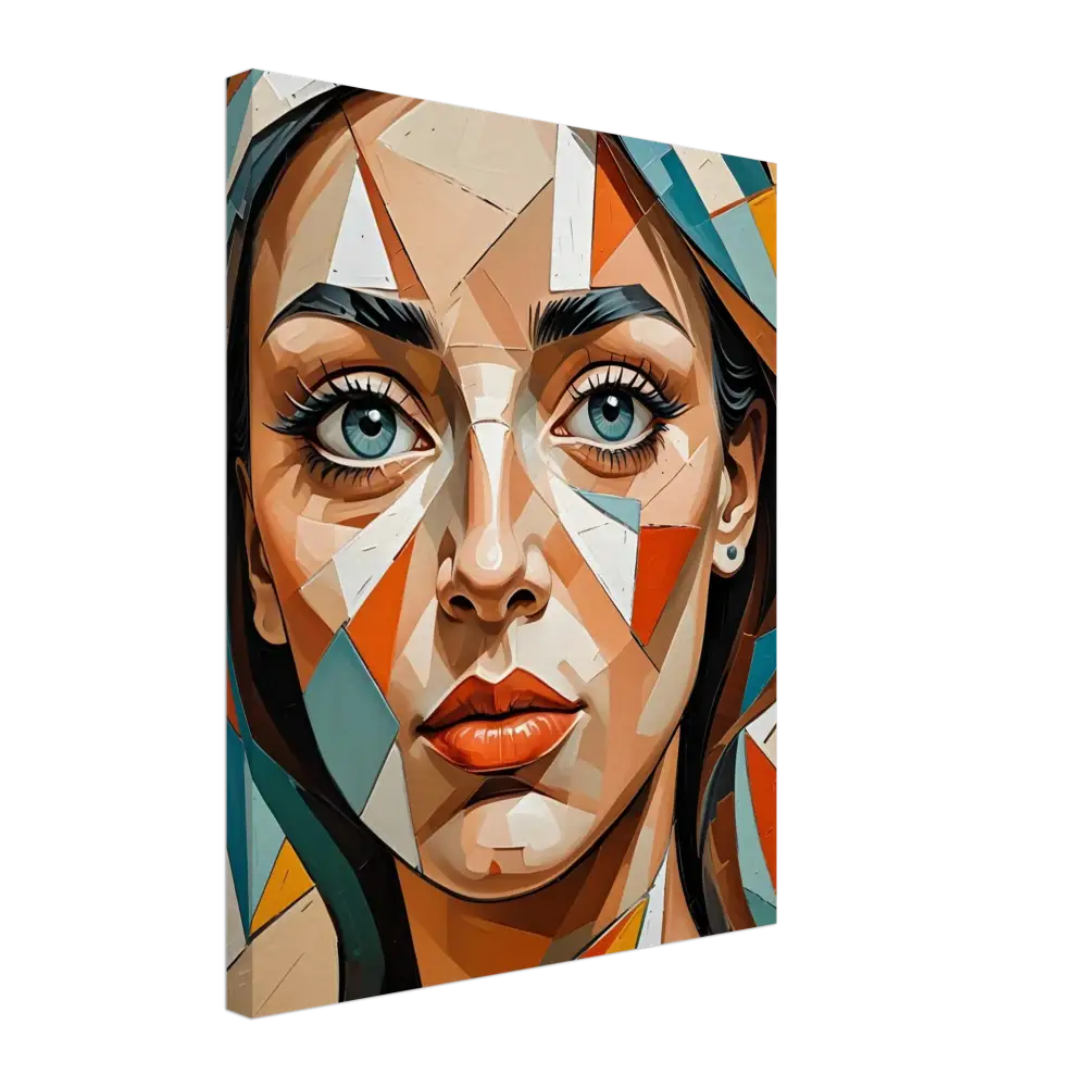 Abstract geometric portrait on Canvas – Prismatic Portrait by PixiOnyx Dreamscape