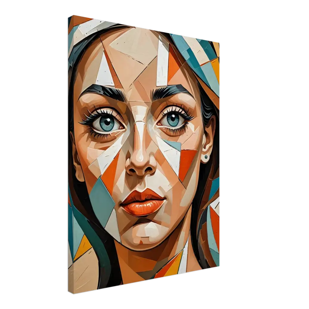 Abstract geometric portrait on Canvas Prismatic Portrait PixiOnyx Dreamscape Canvas