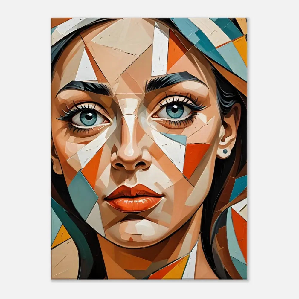 Abstract geometric portrait on PixiOnyx Dreamscape Canvas product image