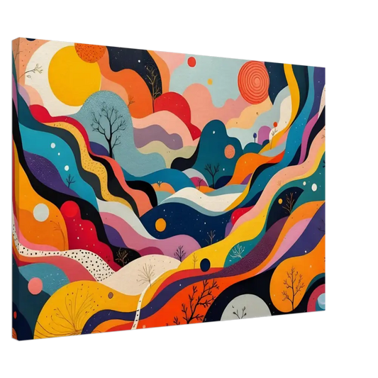 Colorful abstract landscape painting from PixiOnyx Psychedelic Landscape Flowstate series