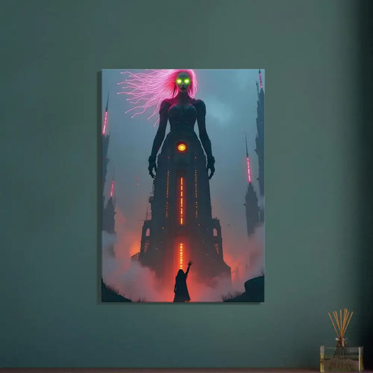Fantasy art print displayed on a Canvas – Sci-fi Fairytale PixiOnyx Cosmic Dream Print