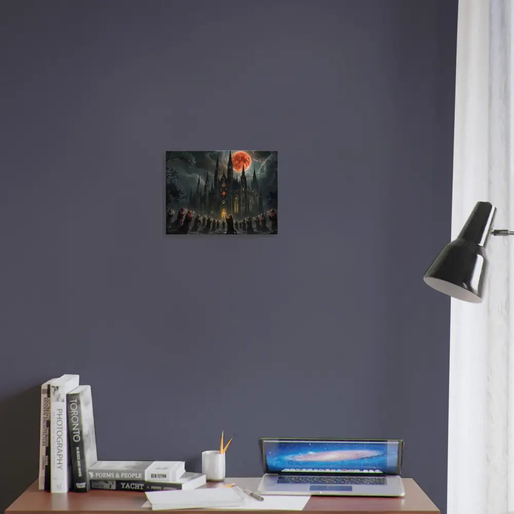 Dark castle art print on Canvas The Crimson Liturgy PixiOnyx Ritual Dreamscape Edition