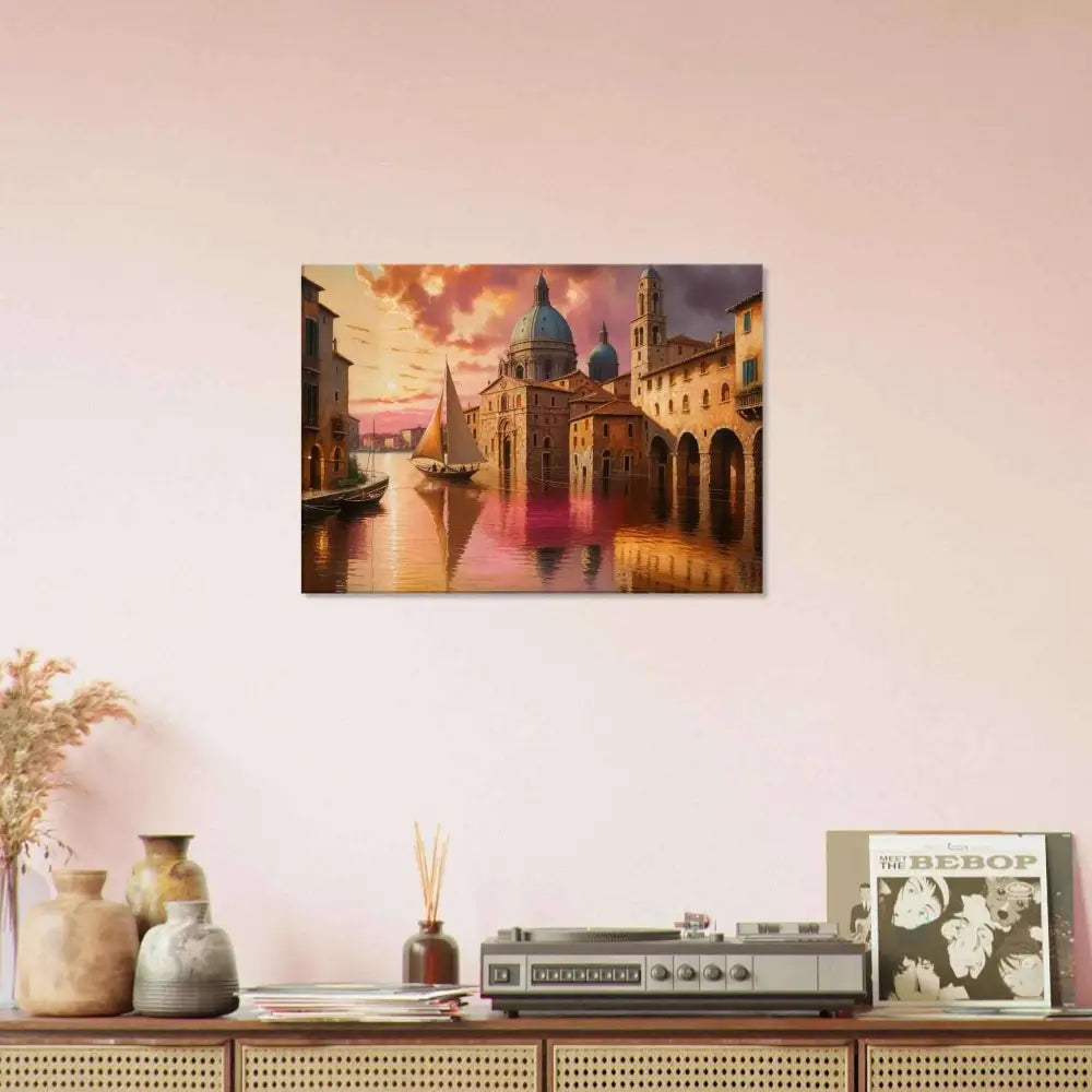 Venetian Reverie oil painting on artist-grade cotton canvas with fade-resistant archival inks