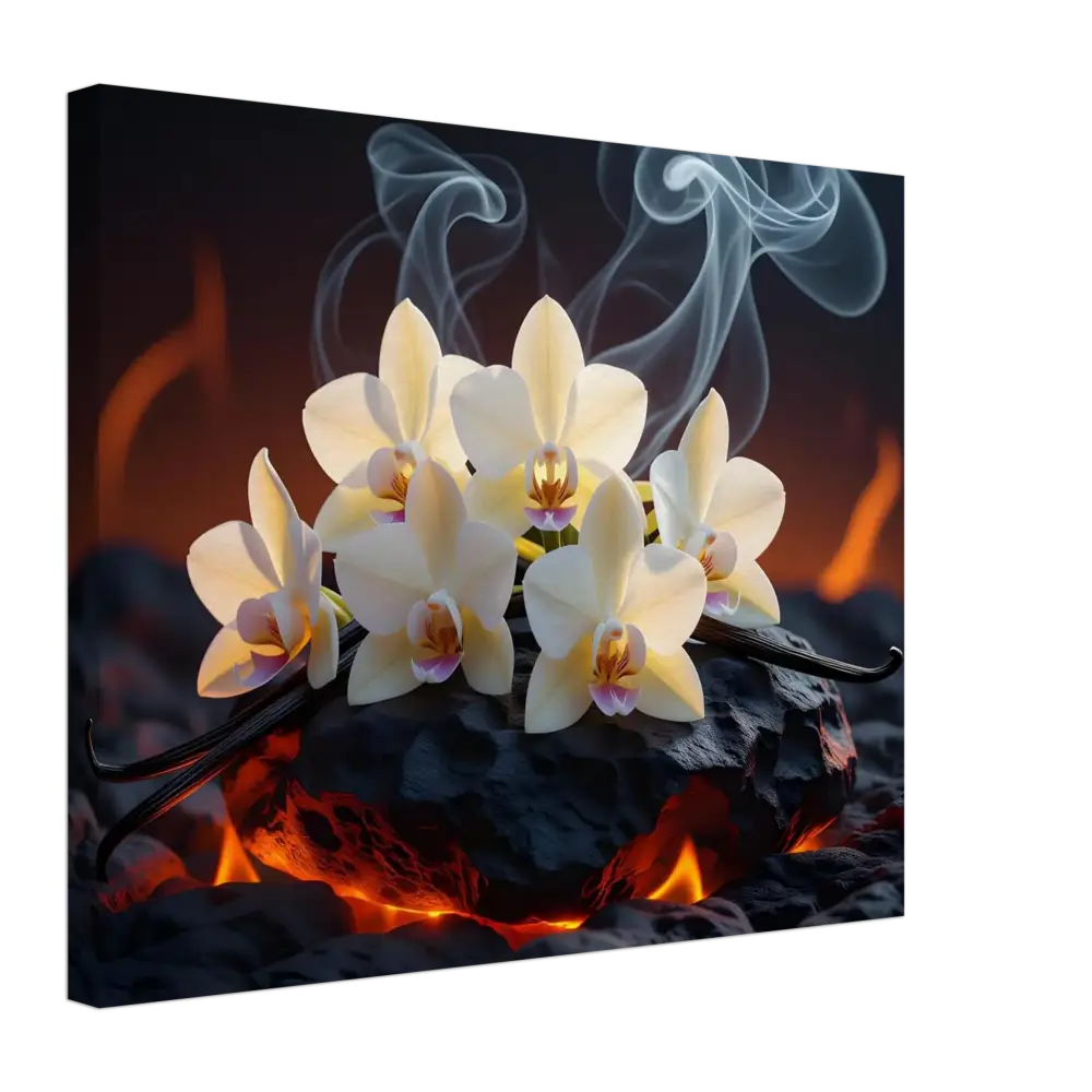 Vanilla orchids with smoke from Canvas Volcanic Vanilla PixiOnyx Botanical Blaze