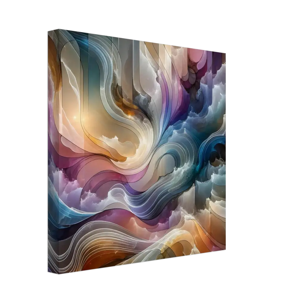 Abstract colorful flowing artwork from PixiOnyx Canvas Wall Art Celestial Layer Flux series