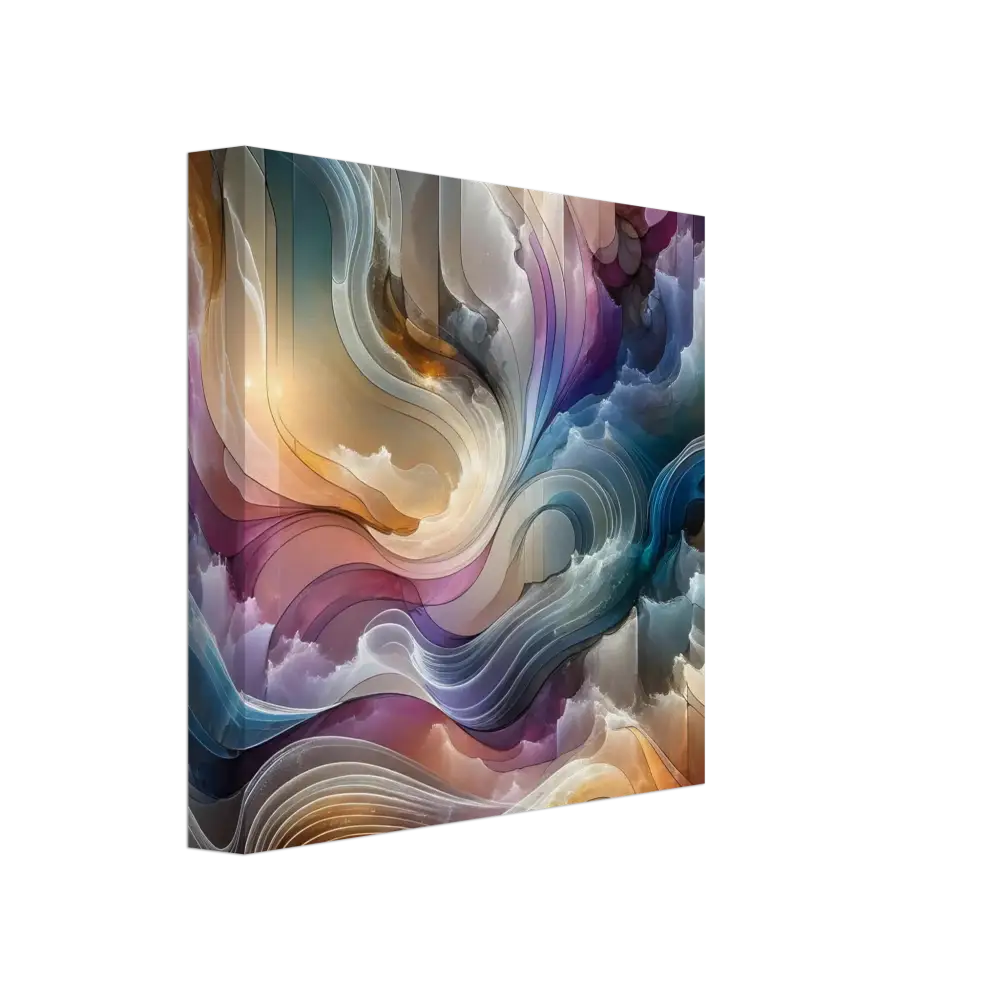 Abstract swirling colorful artwork on Canvas Wall Art Celestial Layer Flux by PixiOnyx