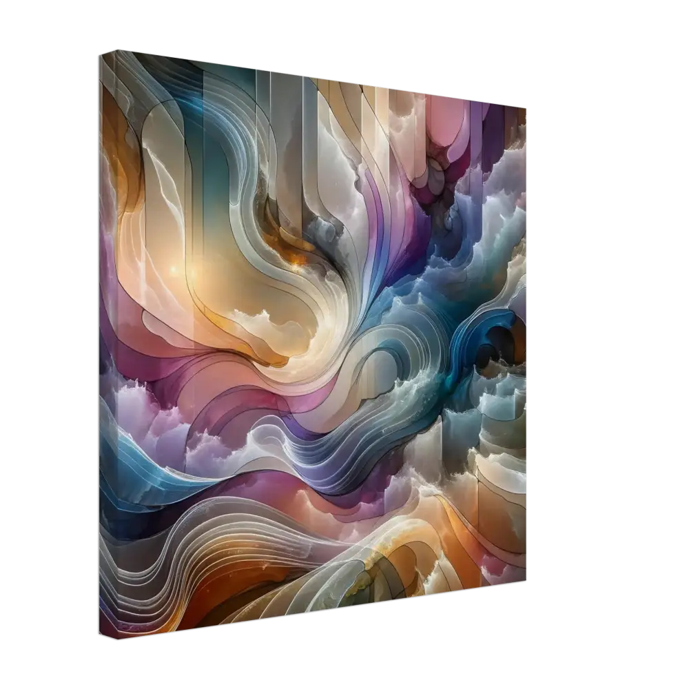 Abstract swirling colorful artwork on Canvas Wall Art Celestial Layer Flux PixiOnyx