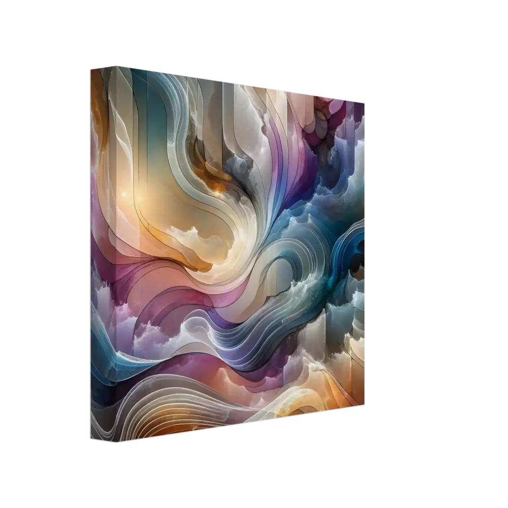 Abstract layered artwork from Celestial Layer Flux Canvas Wall Art by PixiOnyx