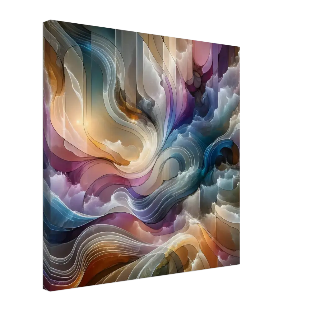 Abstract swirling colorful artwork from Canvas Wall Art Celestial Layer Flux PixiOnyx
