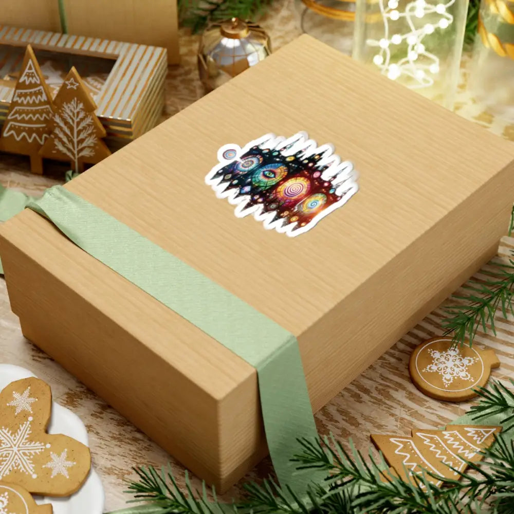 Wrapped gift box featuring Cathedral of Light Cosmic Vision Kiss-Cut Sticker by PixiOnyx
