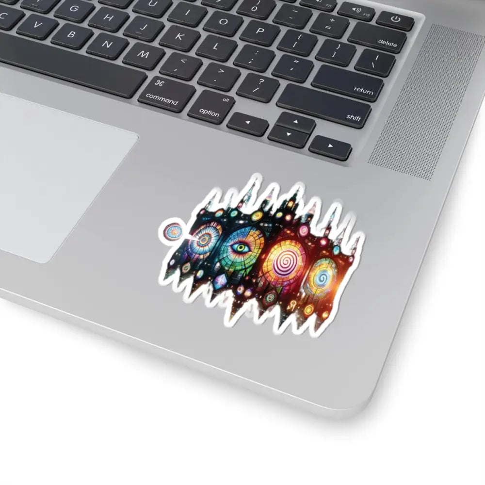 Psychedelic eye and spiral sticker from Cathedral of Light Cosmic Vision Kiss-Cut Sticker