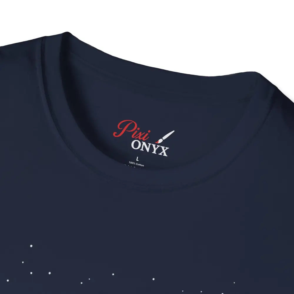 Dark blue Star Lover Tee with stunning constellation design and printed neck label