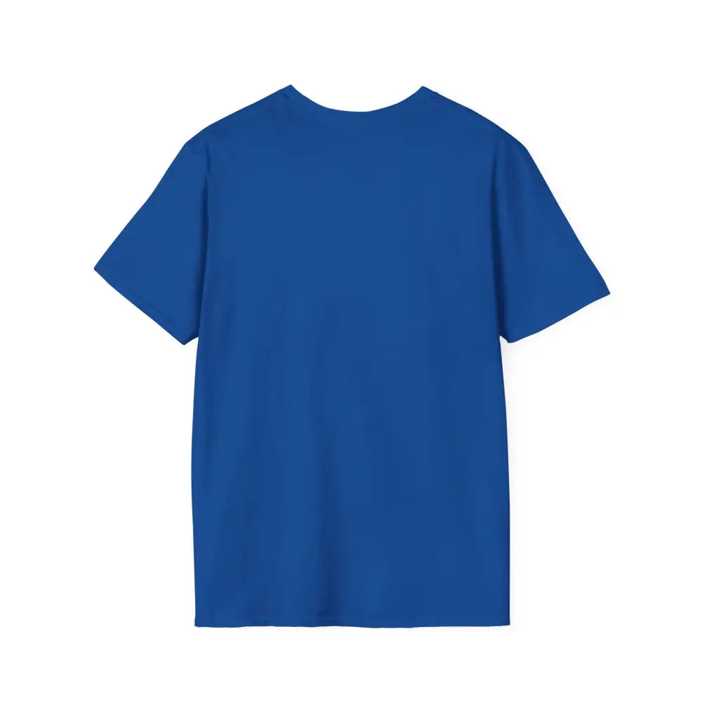 Plain royal blue short-sleeved crew-neck t-shirt with stunning constellation design for star lovers