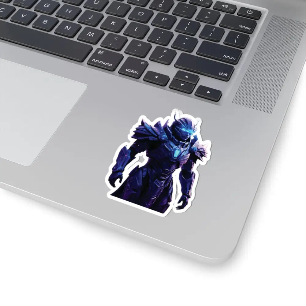 Blue armored sticker from Celestial Vanguard futuristic armor kiss-cut decal PixiOnyx Vinyl