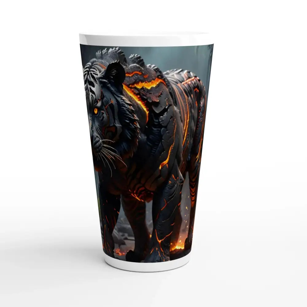 Ceramic Mug 17oz Molten Majesty with Lava Tiger Design for nature inspired coffee moments