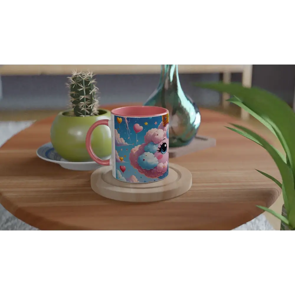 Pink-handled unicorn mug from Cotton Candy Majesty Mug Kawaii Cloud Queen collection