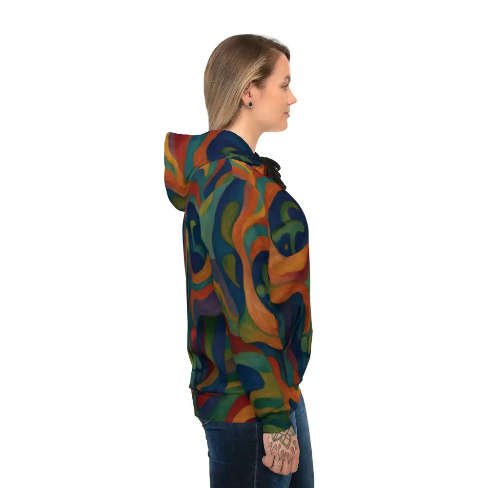 Colorful patterned hoodie from Craniocolor Psychedelic Skull Athletic Hoodie collection